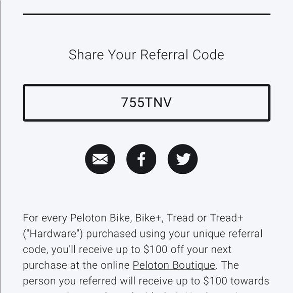 Peloton Referral Code - Picture 1 of 1